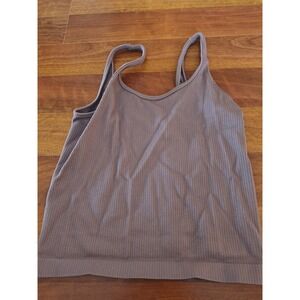 Large Ribbed Purple Fitted Crop Top A New Day